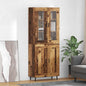Aparador alto 2 pcs Madera envejecida