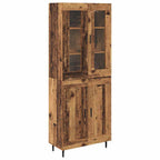 Aparador alto 2 pcs Madera envejecida