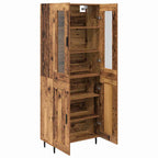 Aparador alto 2 pcs Madera envejecida