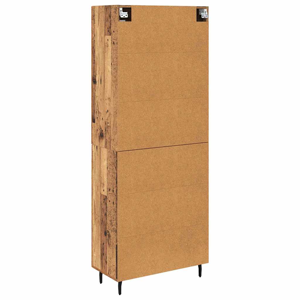 Aparador alto 2 pcs Madera envejecida