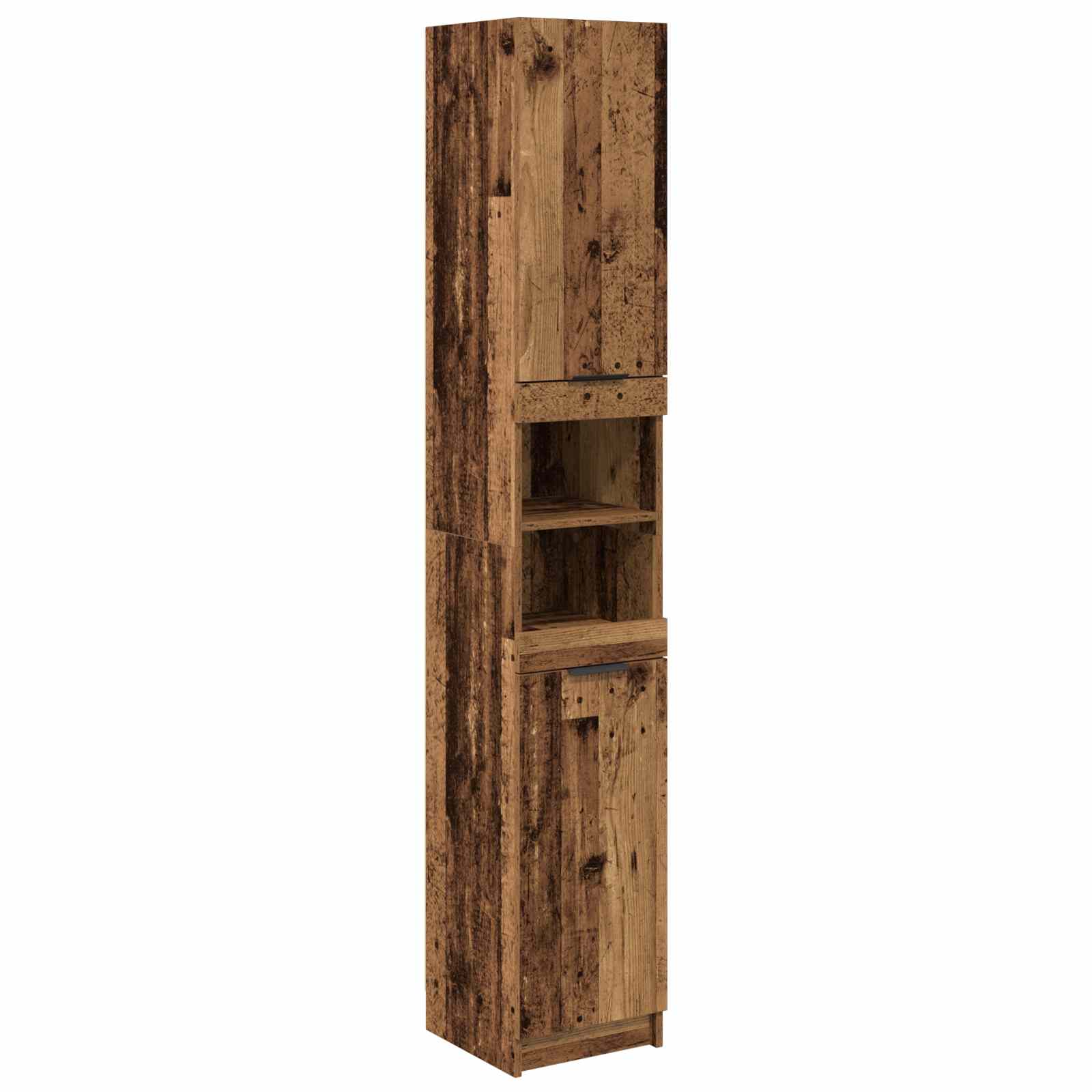 Juego de muebles de baño con cajón 4 pcs Madera vieja