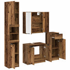 Juego de muebles de baño con cajón 4 pcs Madera vieja