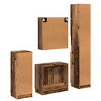 Juego de muebles de baño con cajón 4 pcs Madera vieja
