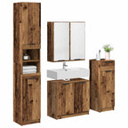 Juego de muebles de baño con cajón 4 pcs Madera vieja