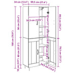 Alacena Madera Vieja 69,5 x 34 x 180 cm Madera contrachapada
