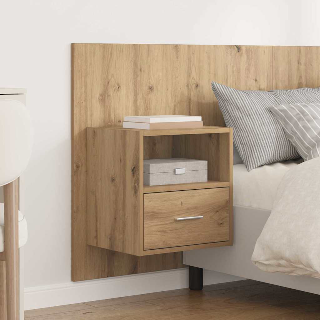 Cabecero con Mueble 3 pcs Roble artesanal Madera de ingeniería