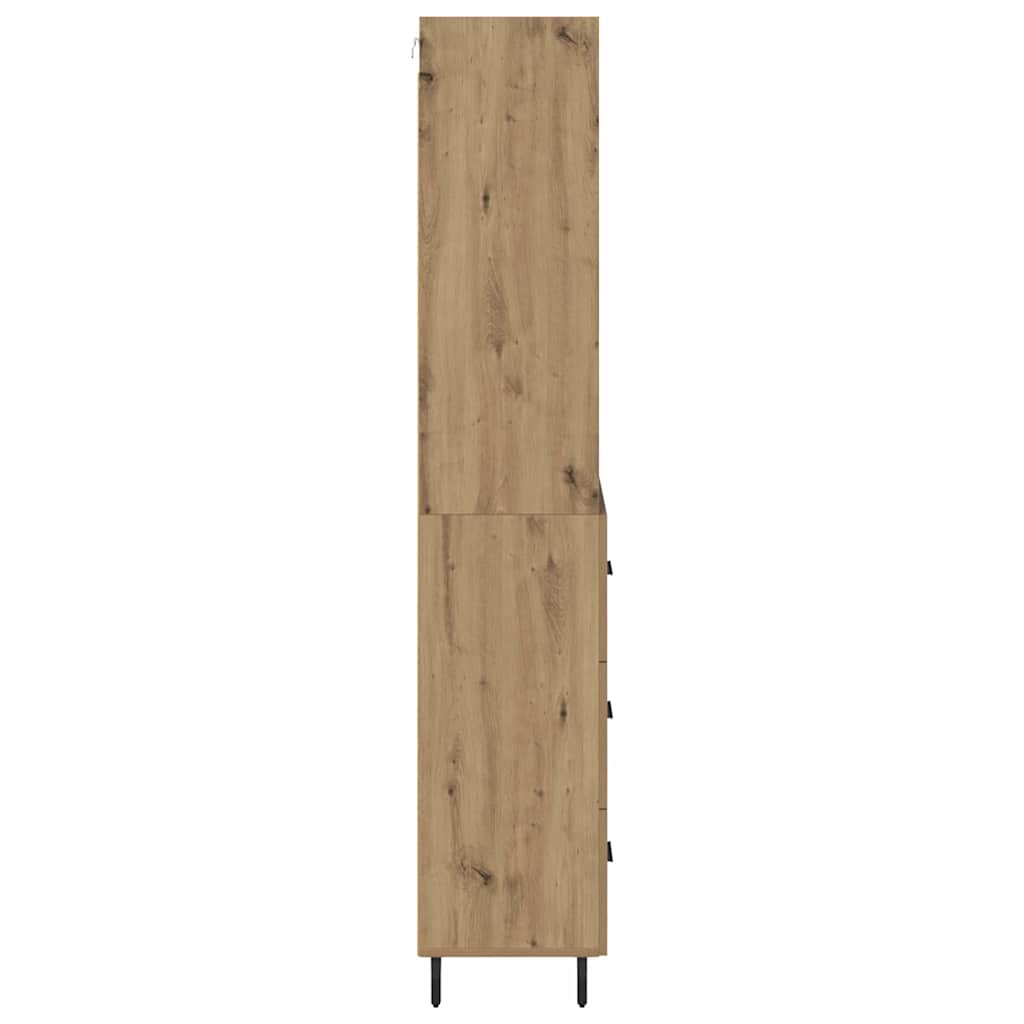 Aparador alto con cajón Roble artesanal 69,5 x 34 x 180 cm