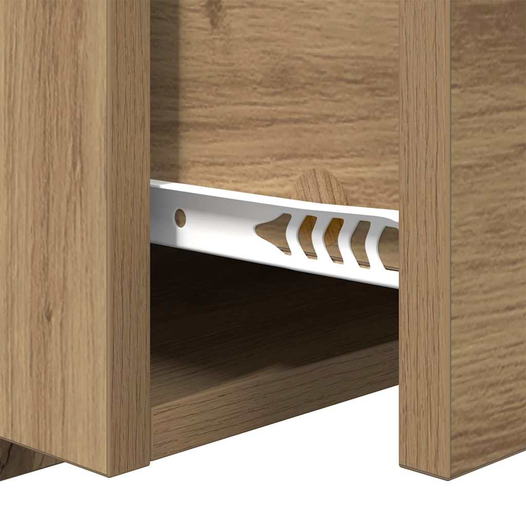Cabecero con Mueble 3 pcs Roble artesanal Madera de ingeniería