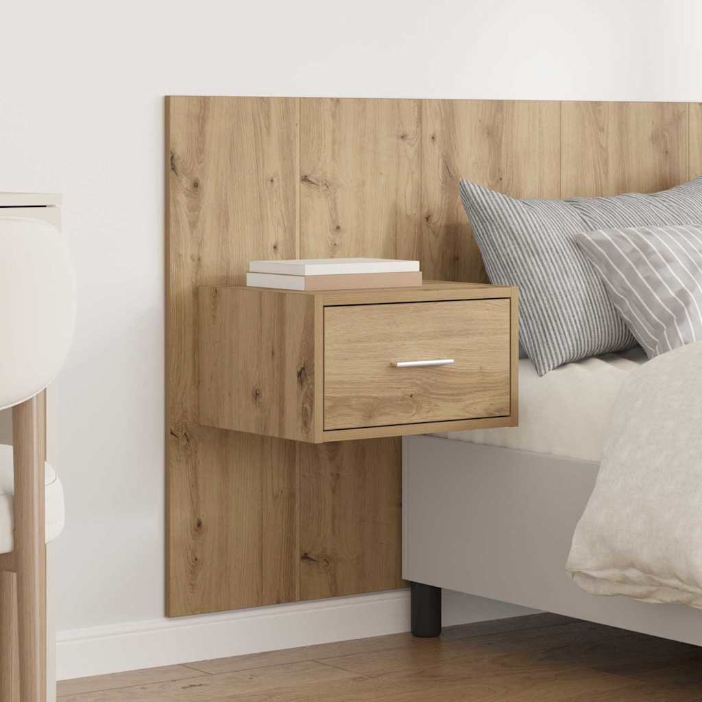 Cabecero con Mueble 3 pcs Roble artesanal Madera de ingeniería