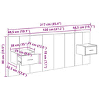 Cabecero con Mueble 3 pcs Roble artesanal Madera de ingeniería