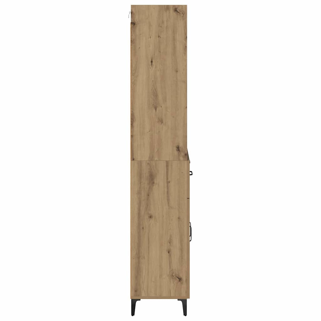 Aparador alto con cajón Roble artesanal 69,5 x 34 x 180 cm