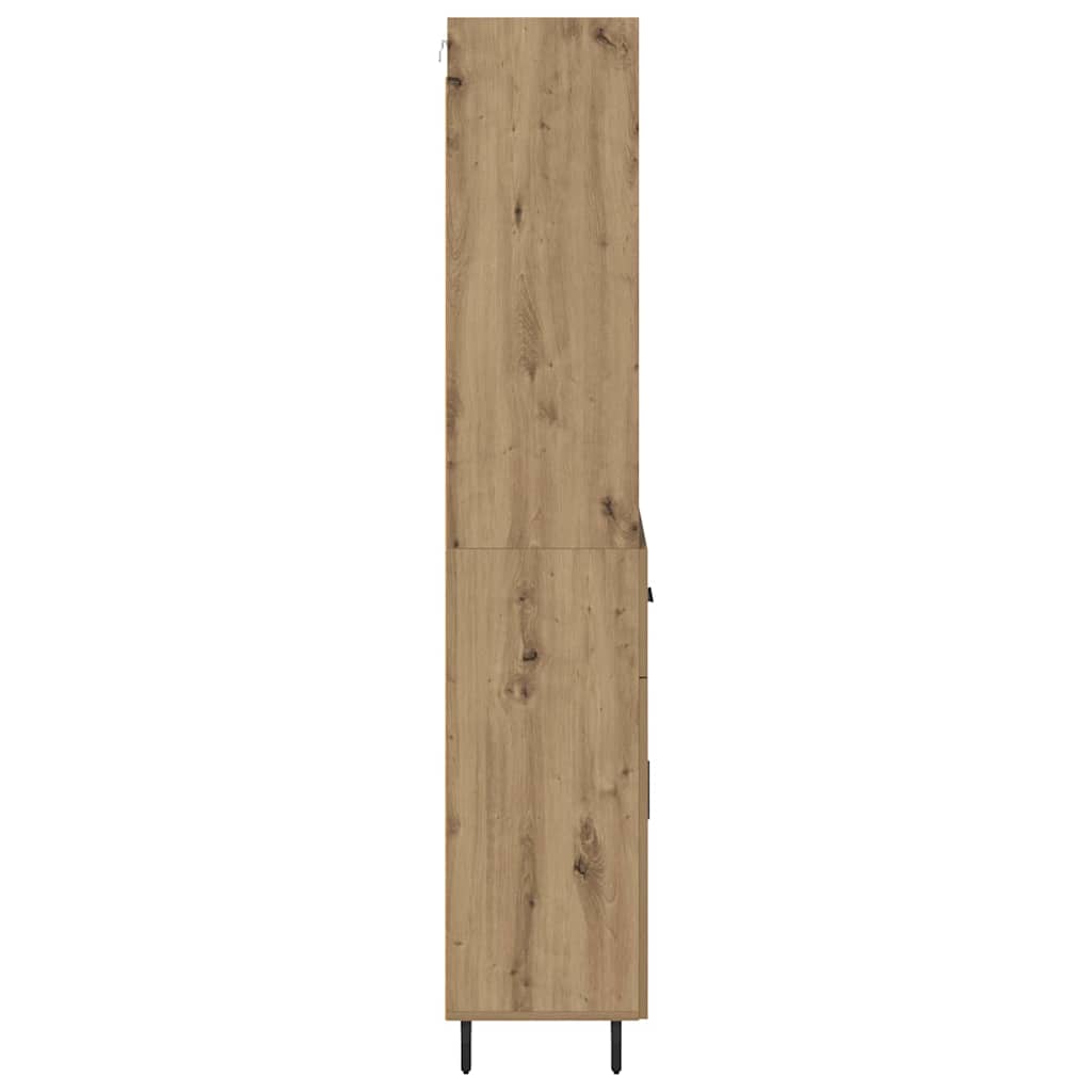 Aparador alto con cajón Roble artesanal 69,5 x 34 x 180 cm