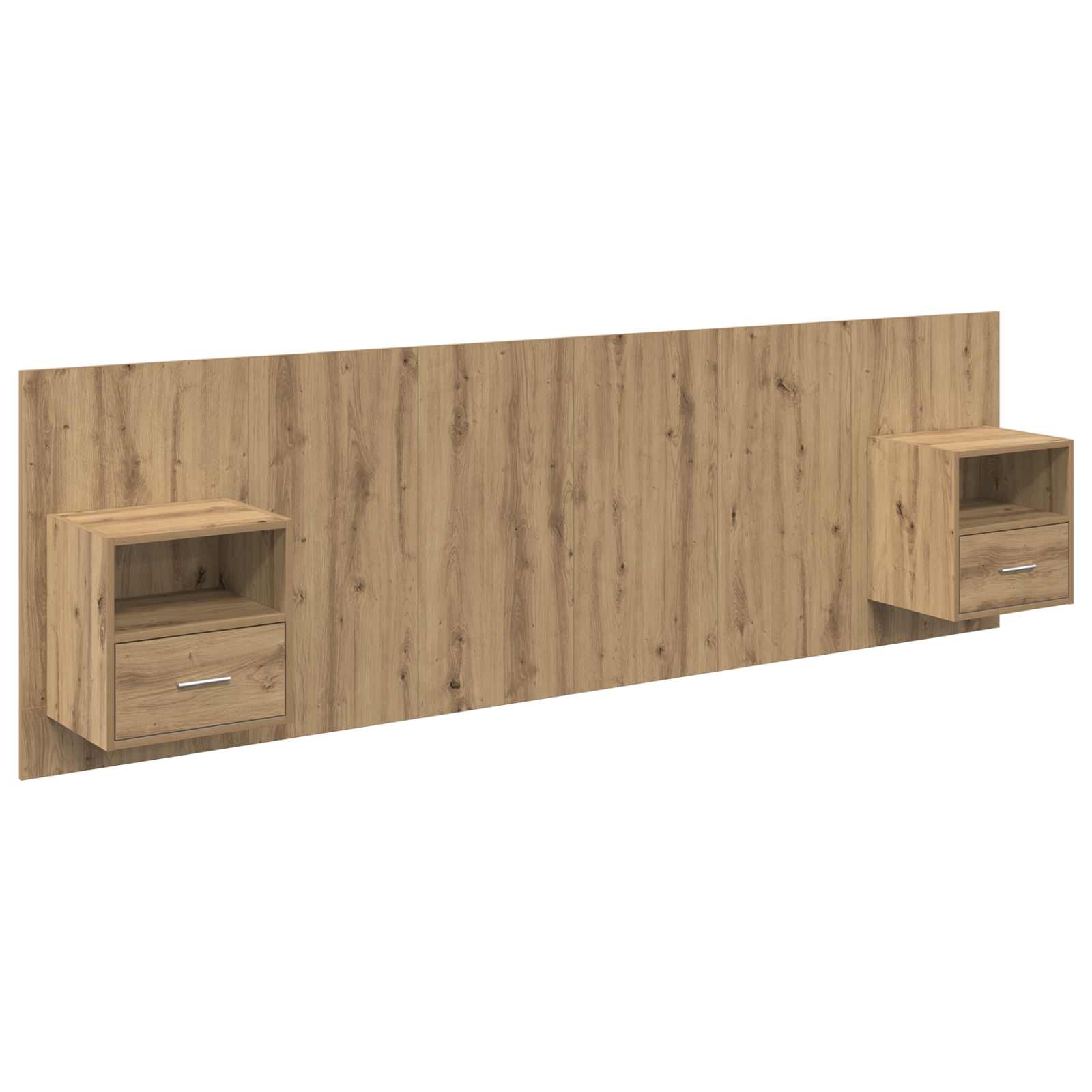 Cabecero con Mueble 3 pcs Roble artesanal Madera de ingeniería