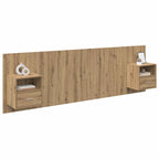 Cabecero con Mueble 3 pcs Roble artesanal Madera de ingeniería