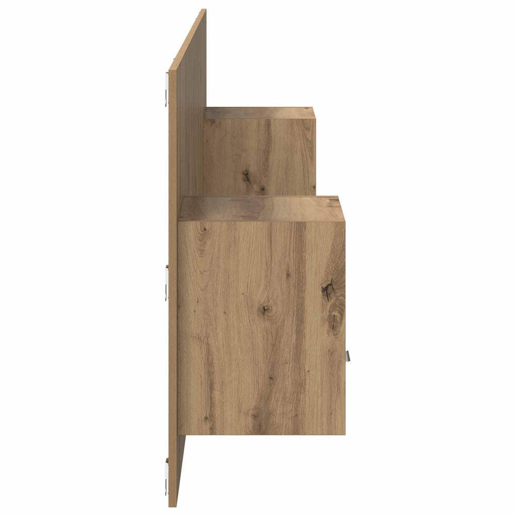 Cabecero con Mueble 3 pcs Roble artesanal Madera de ingeniería