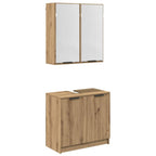 Juego de Muebles de Baño Roble artesanal Madera de ingeniería