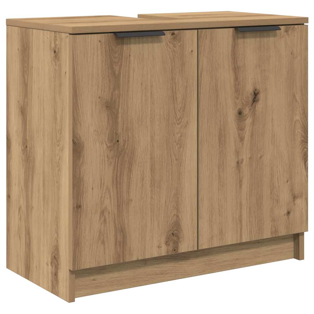 Juego de Muebles de Baño Roble artesanal Madera de ingeniería