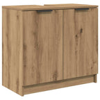 Juego de Muebles de Baño Roble artesanal Madera de ingeniería