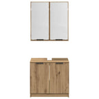 Juego de Muebles de Baño Roble artesanal Madera de ingeniería