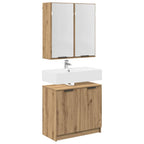Juego de Muebles de Baño Roble artesanal Madera de ingeniería
