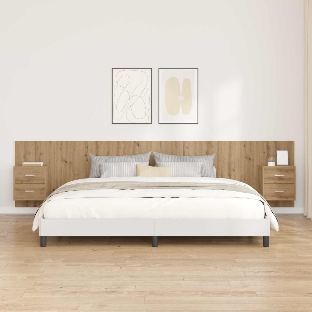 Cabecero con Mueble 3 pcs Roble artesanal Madera de ingeniería