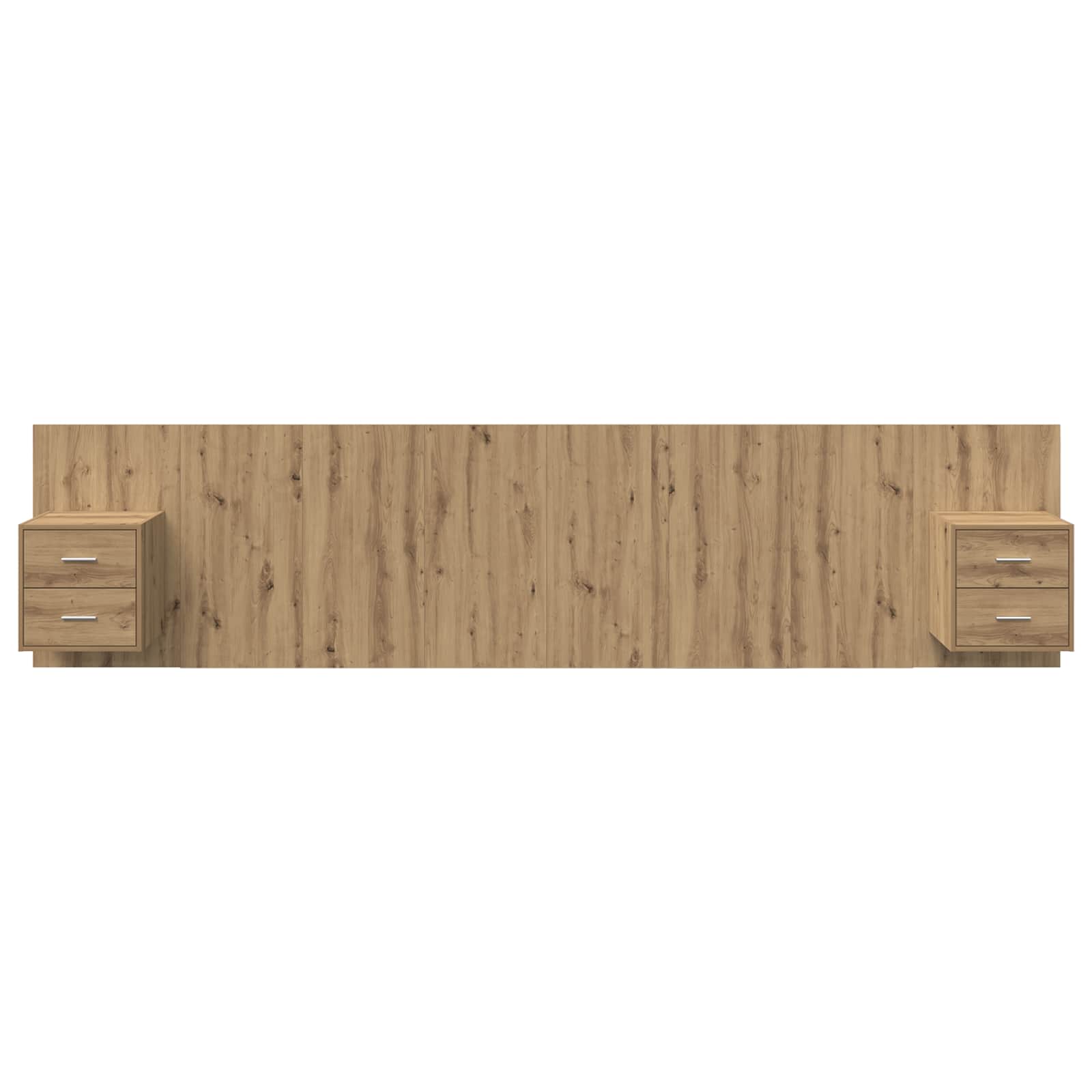 Cabecero con Mueble 3 pcs Roble artesanal Madera de ingeniería