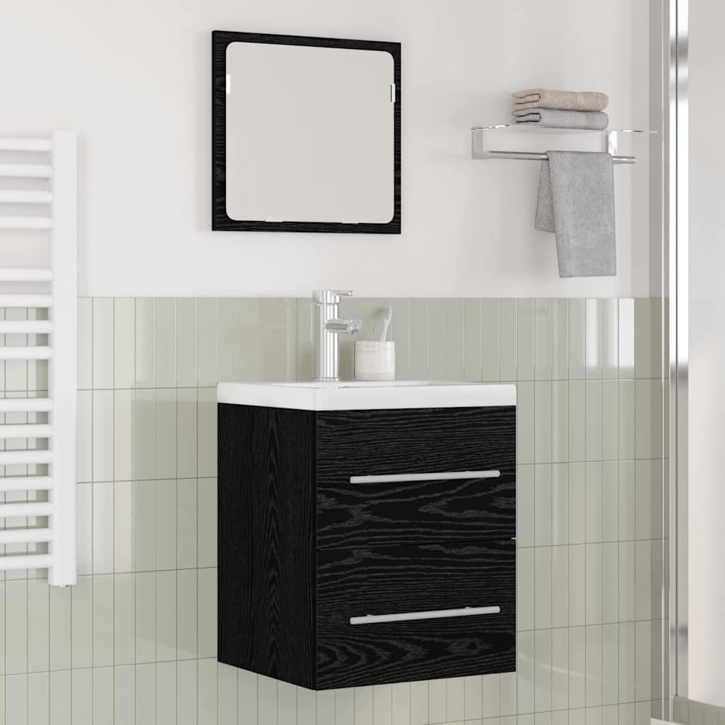 Gabinete de Lavabo para Baño con cajón 2 pcs 80 x 38,5 x 48 cm