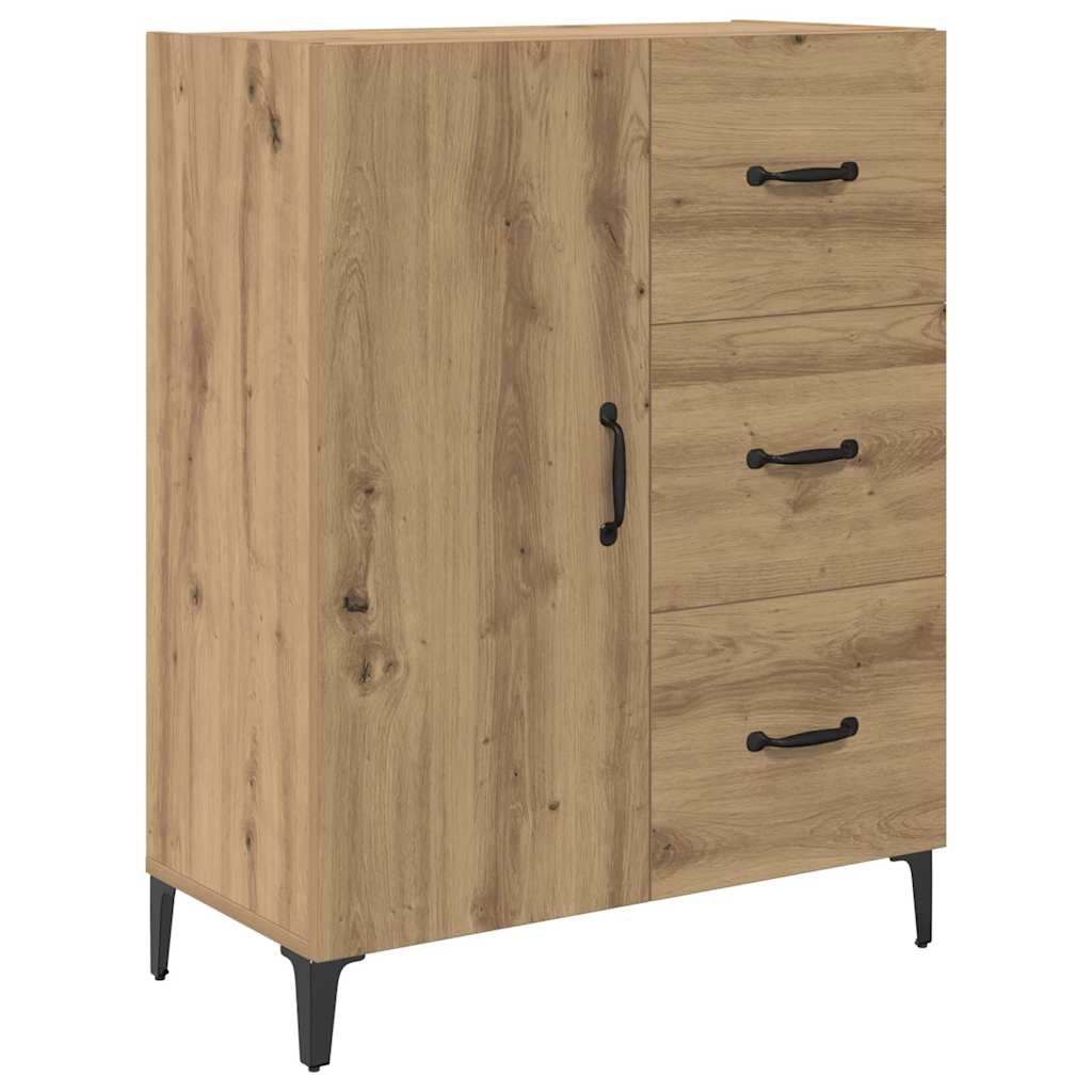 Aparador alto con cajón Roble artesanal 69,5 x 34 x 180 cm