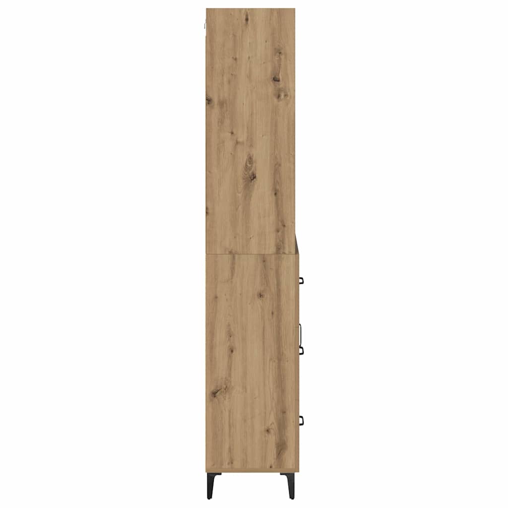 Aparador alto con cajón Roble artesanal 69,5 x 34 x 180 cm