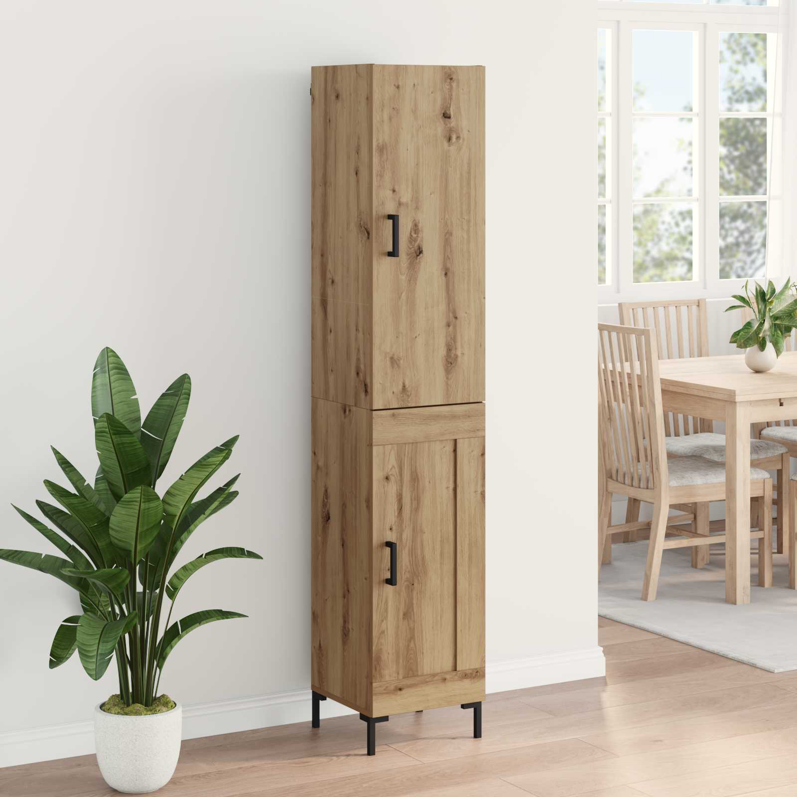 Aparador alto Roble artesanal 69,5 x 34 x 180 cm
