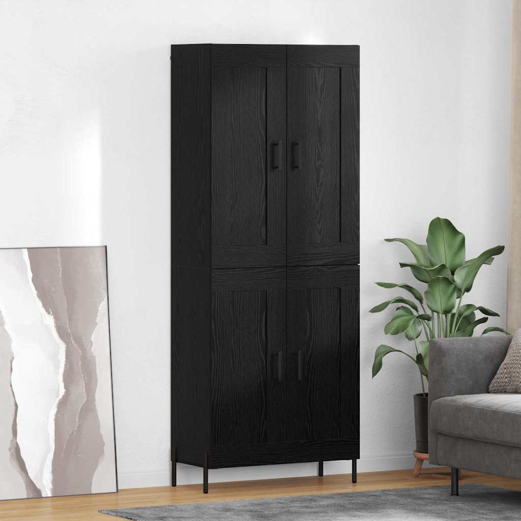 Aparador alto 2 pcs Madera envejecida Madera de ingeniería