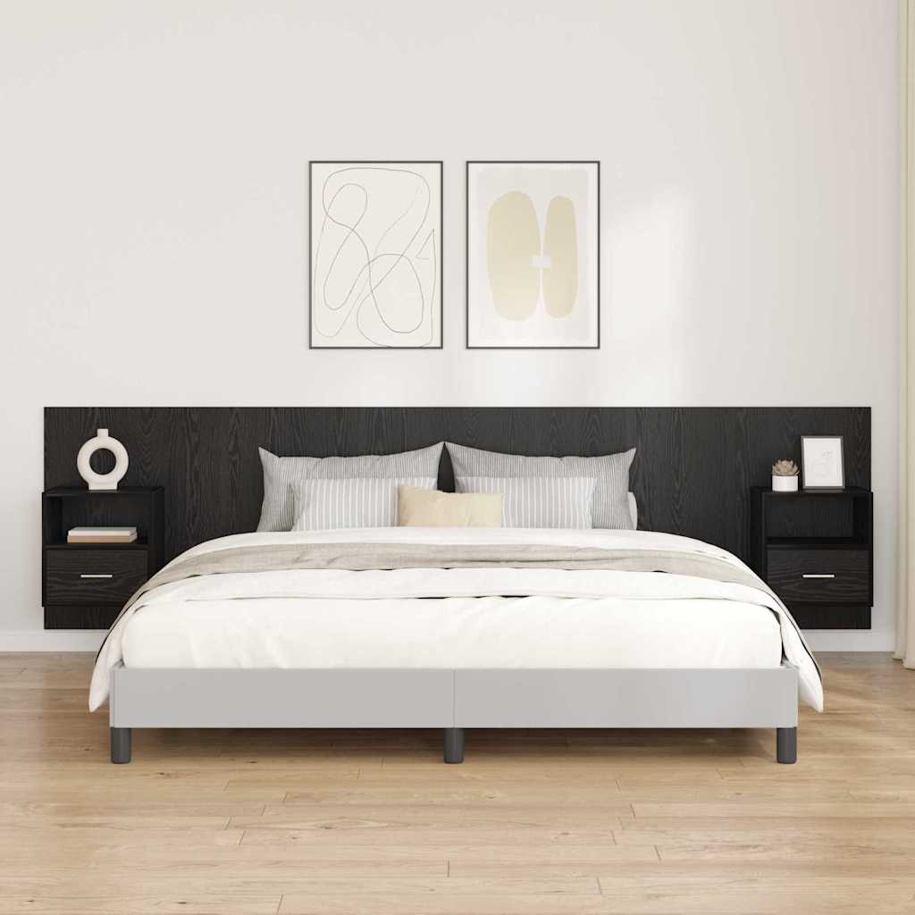 Cabecero con Mueble 3 pcs Roble artesanal Madera de ingeniería