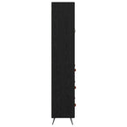 Armario alto con estante 2 pcs Roble Negro Madera de ingeniería