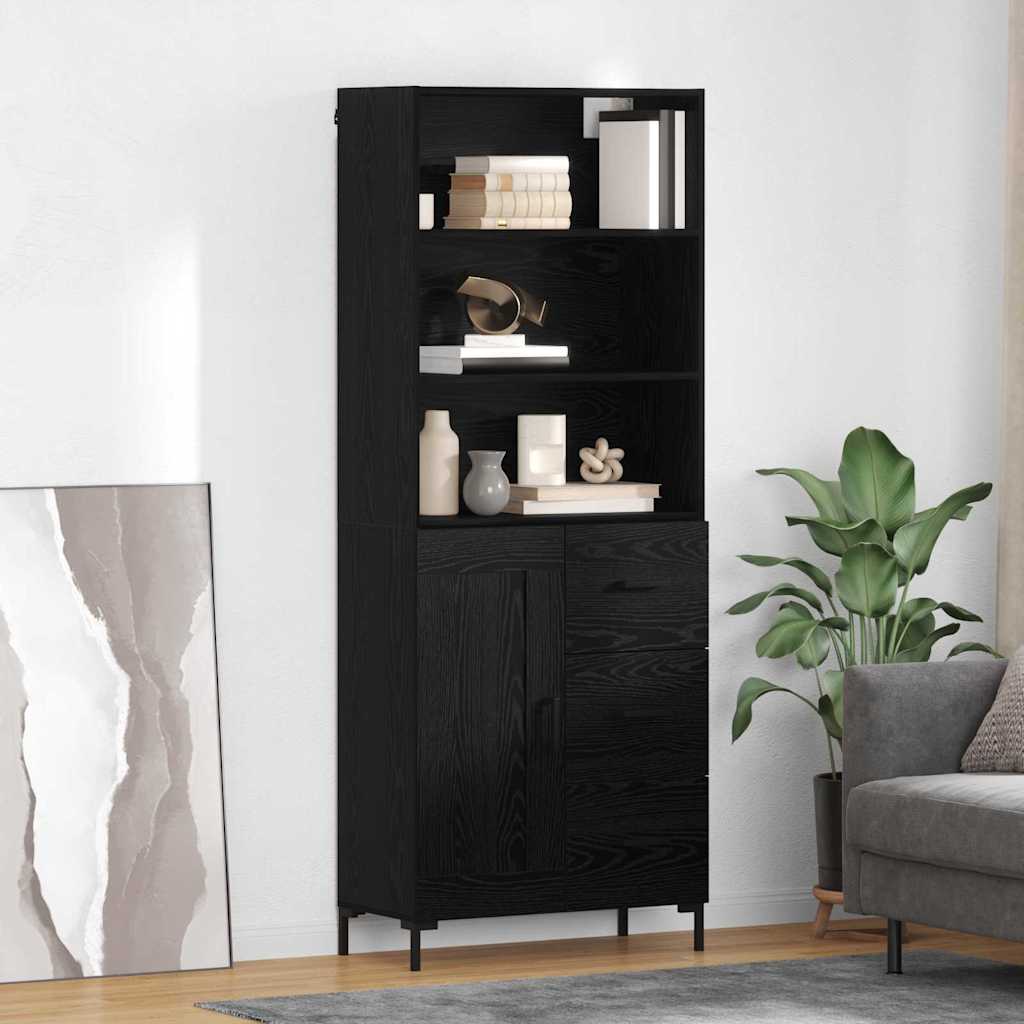 Aparador alto con cajón Madera vieja 69,5 x 34 x 180 cm