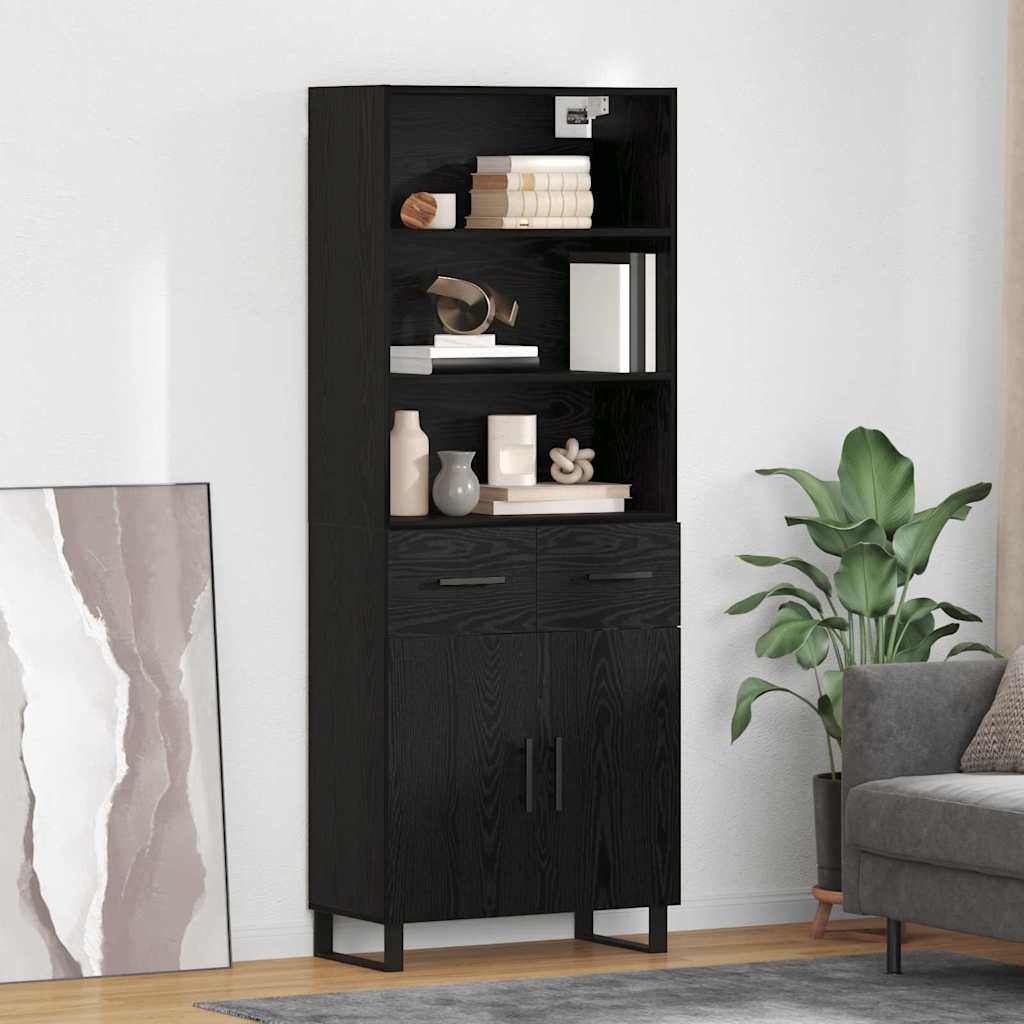 Aparador alto 2 pcs Madera vieja Madera de ingeniería