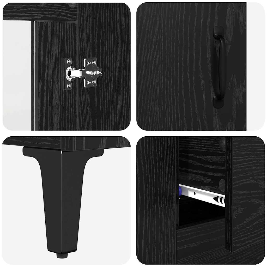 Aparador alto Roble Negro 69,5 x 34 x 180 cm
