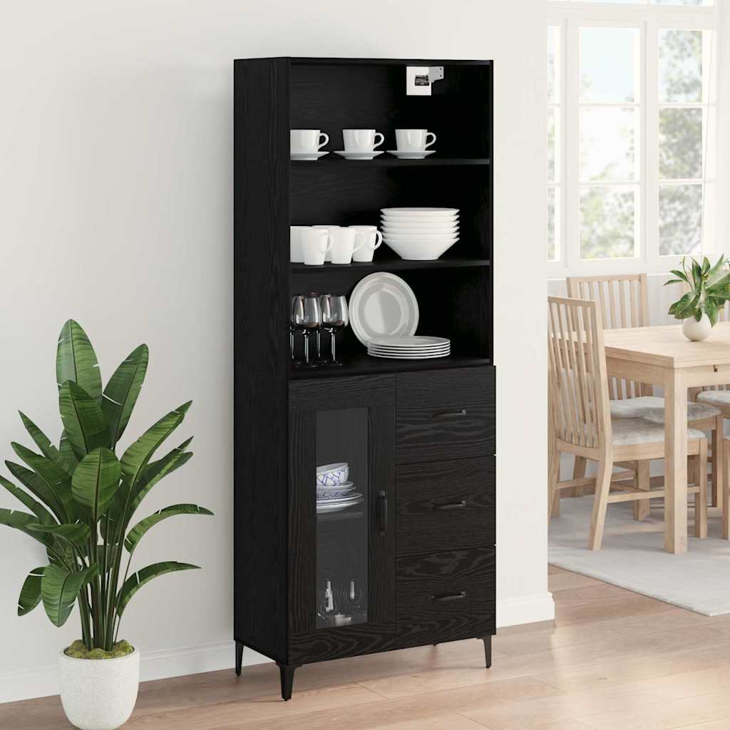 Aparador alto Roble Negro 69,5 x 34 x 180 cm