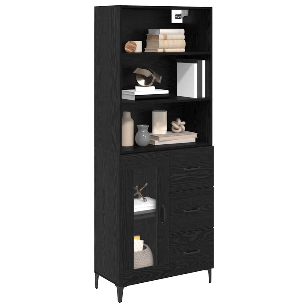 Aparador alto Roble Negro 69,5 x 34 x 180 cm