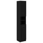 Juego de Muebles de Baño 3 pcs Roble Negro Madera de ingeniería
