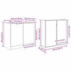 Juego de Muebles de Baño 3 pcs Roble Negro Madera de ingeniería