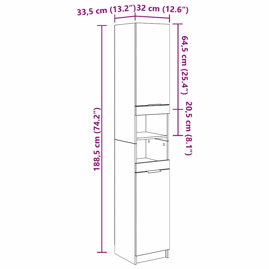 Juego de Muebles de Baño 3 pcs Roble Negro Madera de ingeniería