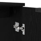 Juego de muebles de baño 5 pcs Roble Negro Madera de ingeniería