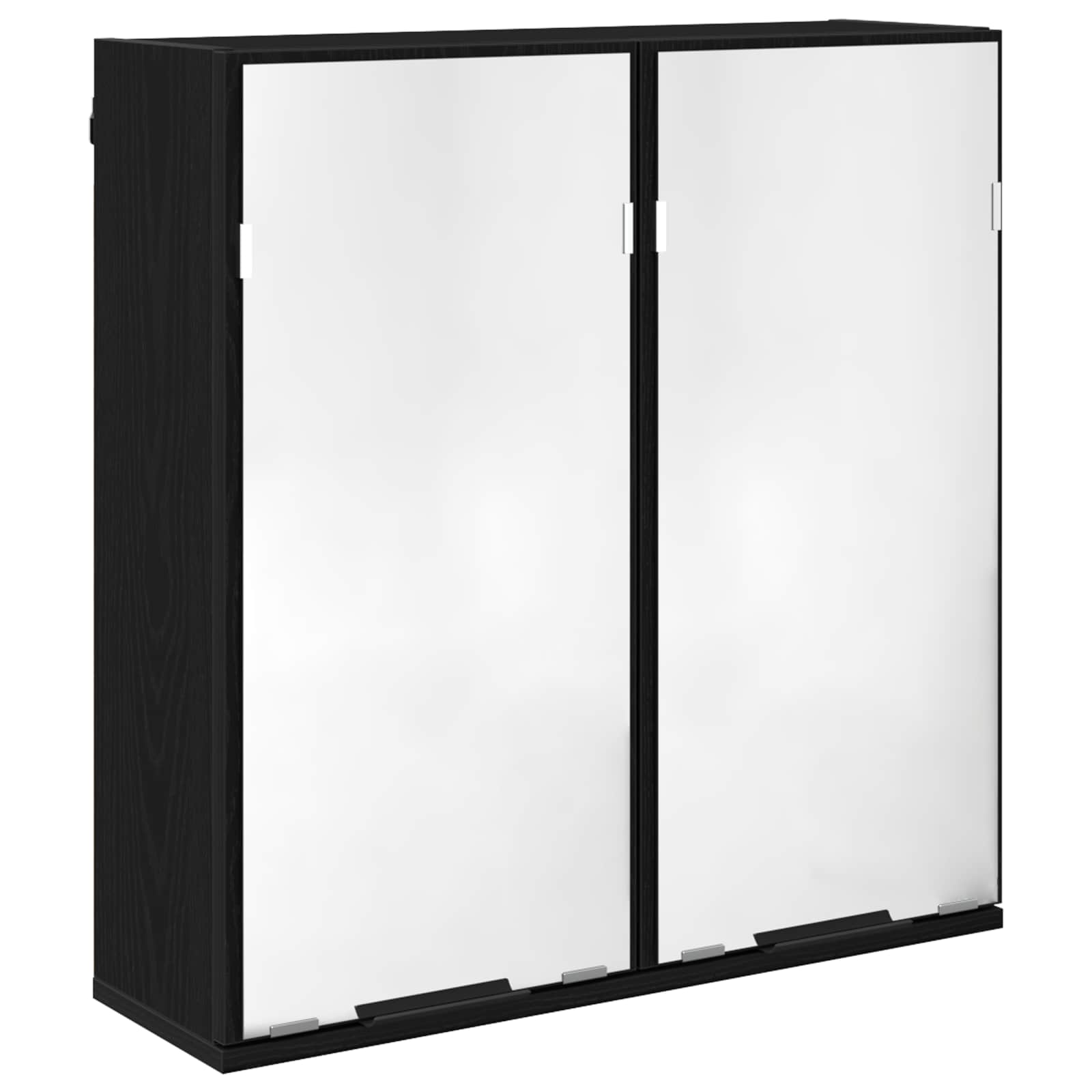 Juego de muebles de baño 5 pcs Roble Negro Madera de ingeniería