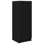 Juego de muebles de baño 5 pcs Roble Negro Madera de ingeniería