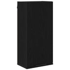 Juego de muebles de baño 5 pcs Roble Negro Madera de ingeniería