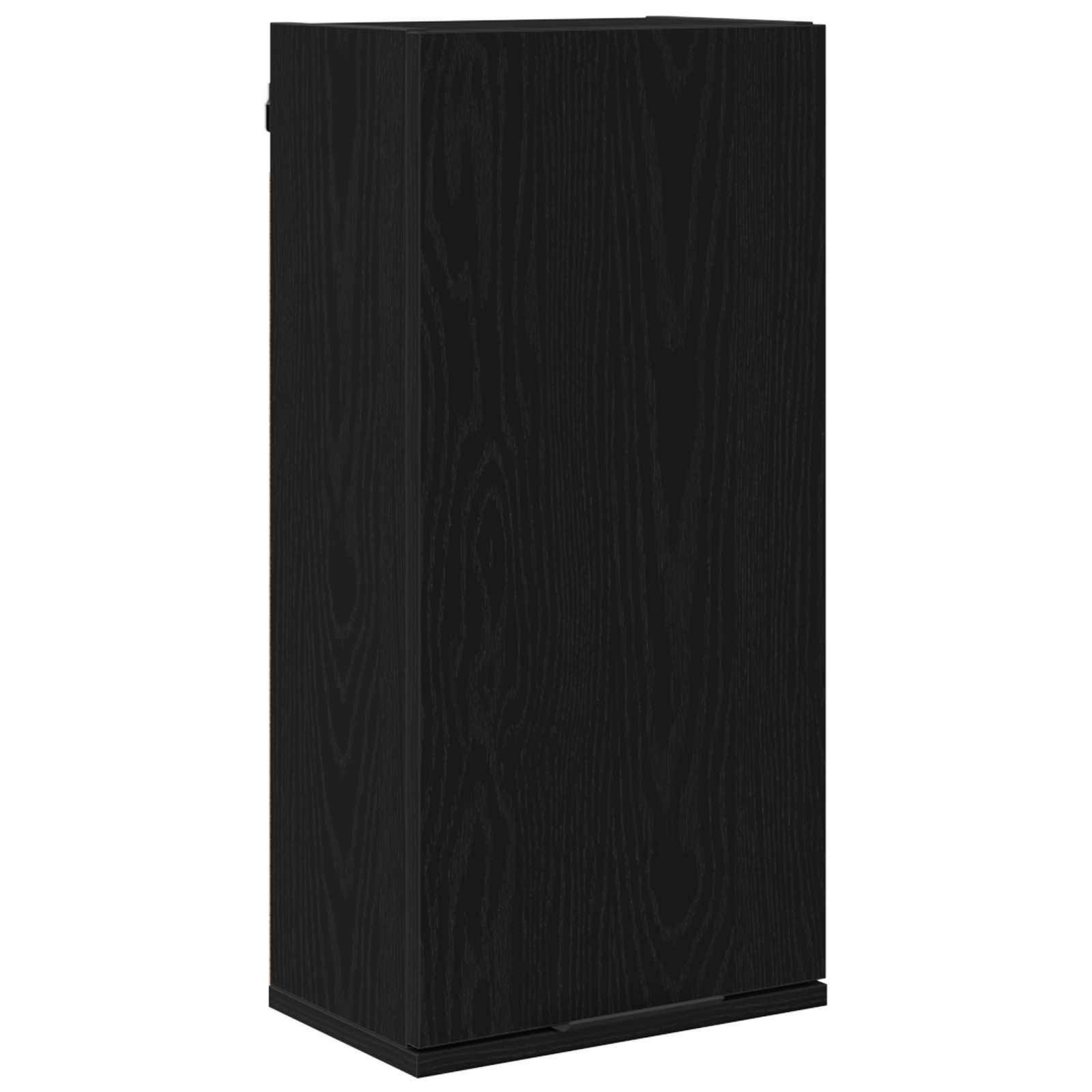 Juego de muebles de baño 5 pcs Roble Negro Madera de ingeniería