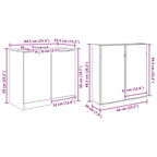 Juego de muebles de baño 5 pcs Roble Negro Madera de ingeniería