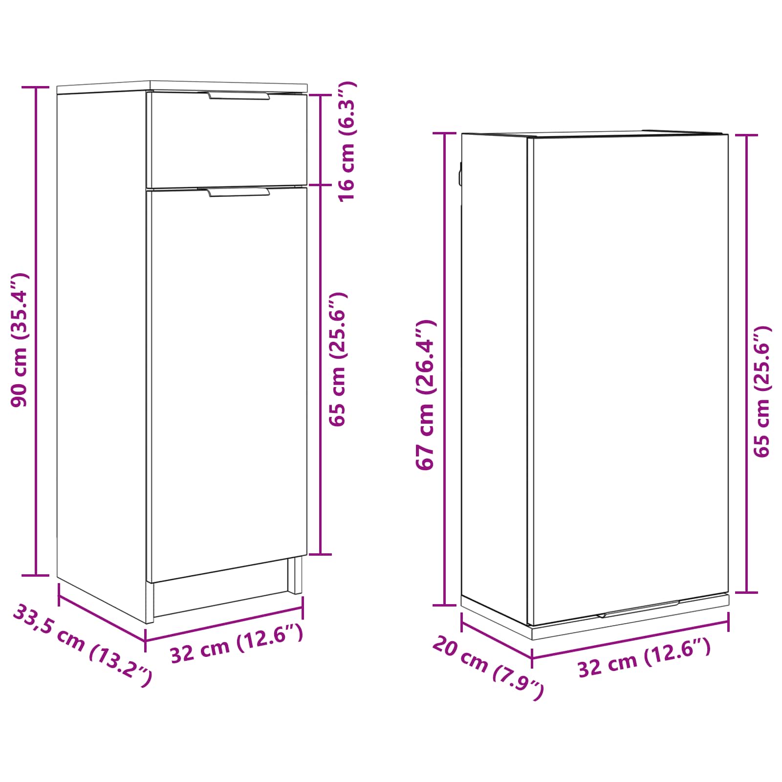 Juego de muebles de baño 5 pcs Roble Negro Madera de ingeniería