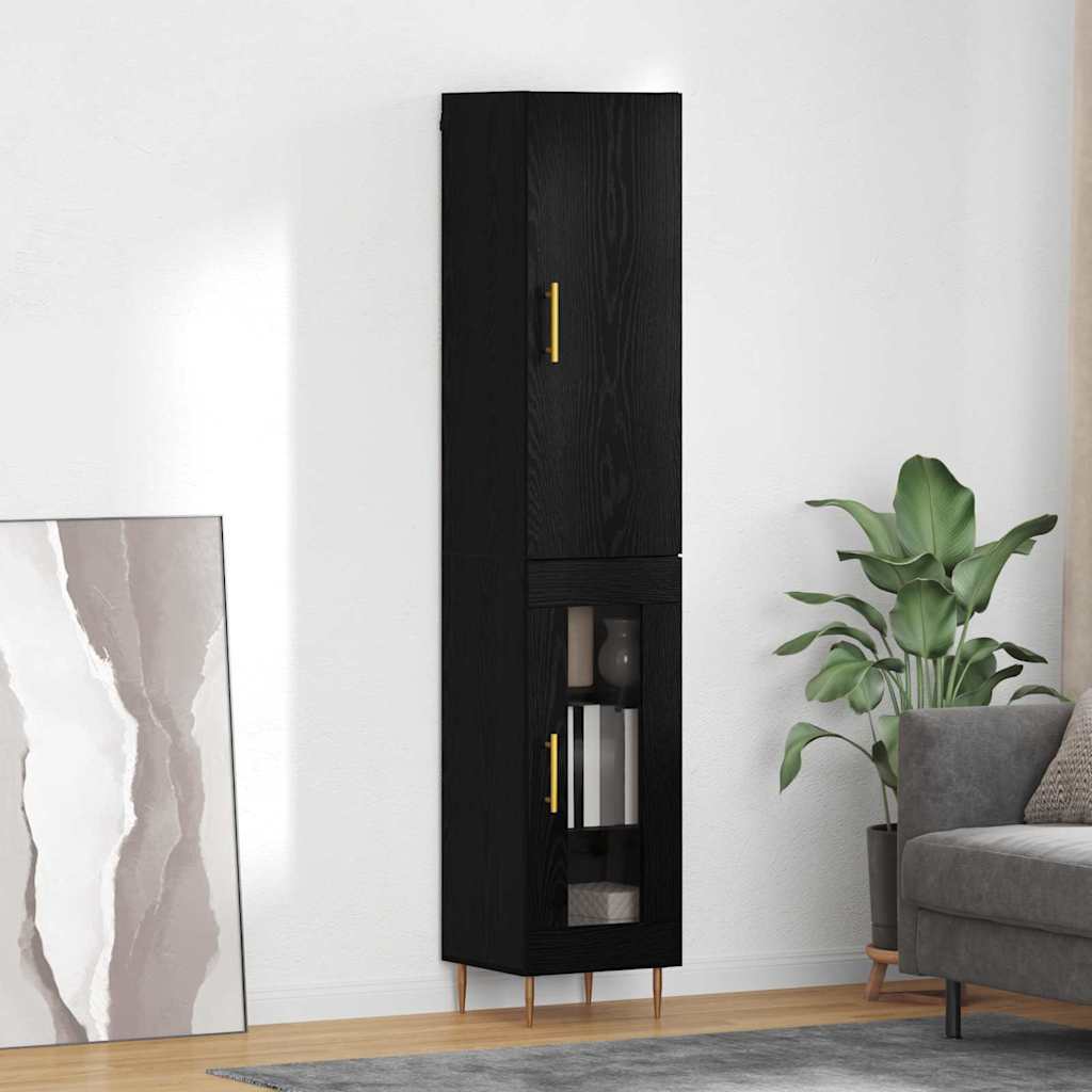 Aparador alto 2 pcs Madera envejecida Madera de ingeniería