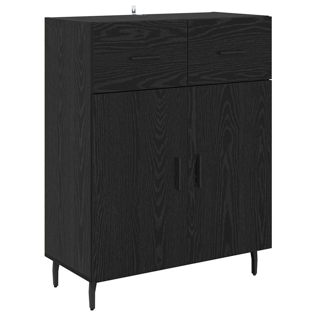Aparador alto con cajón Roble Negro 69,5 x 34 x 180 cm